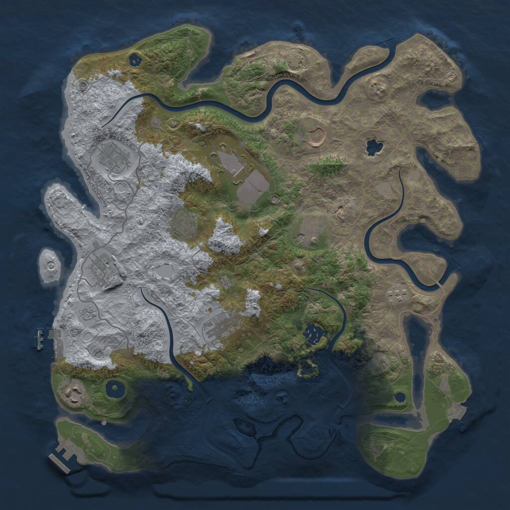 Rust Map: Procedural Map, Size: 4000, Seed: 1504042015, 16 Monuments
