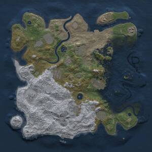 Thumbnail Rust Map: Procedural Map, Size: 3750, Seed: 518115034, 16 Monuments