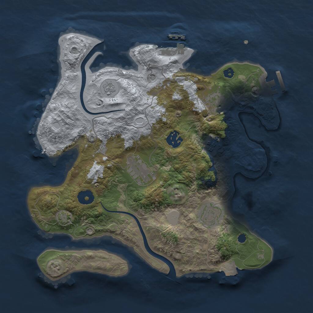 Rust Map: Procedural Map, Size: 3000, Seed: 586947164, 11 Monuments
