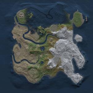 Thumbnail Rust Map: Procedural Map, Size: 3000, Seed: 358081455, 13 Monuments