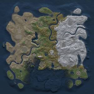 Thumbnail Rust Map: Procedural Map, Size: 4250, Seed: 220631126, 17 Monuments