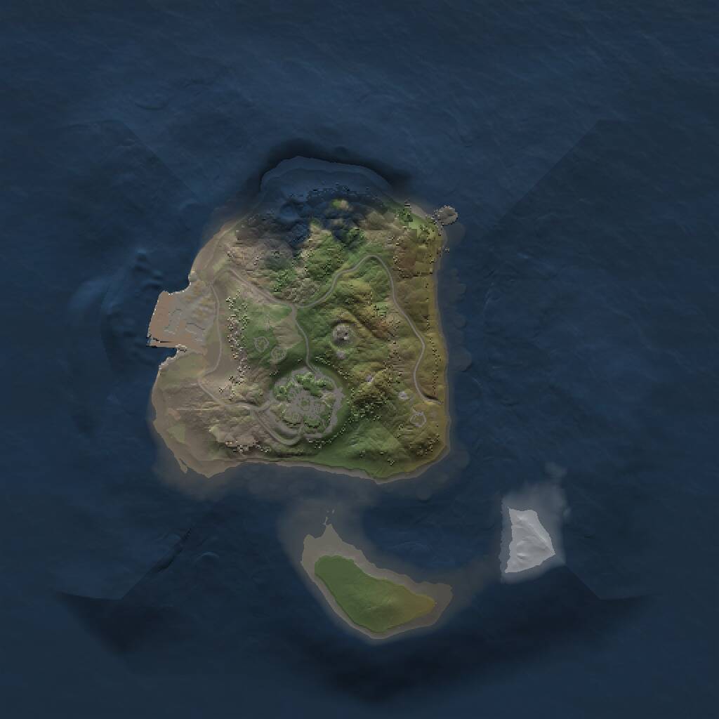 Rust Map: Procedural Map, Size: 1500, Seed: 456694, 2 Monuments