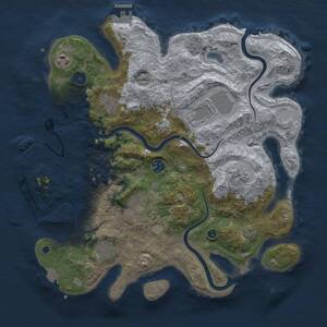 Thumbnail Rust Map: Procedural Map, Size: 3750, Seed: 1778328031, 14 Monuments