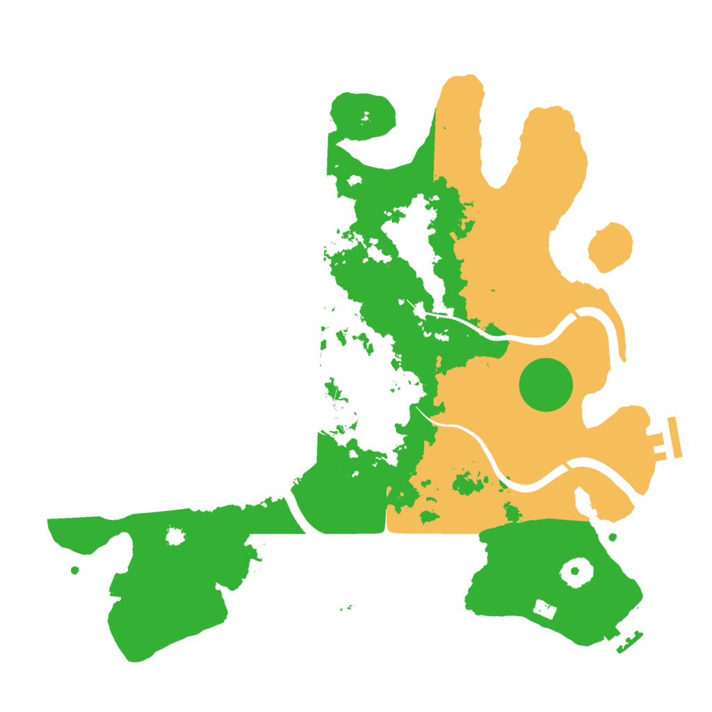 Biome Rust Map: Procedural Map, Size: 3500, Seed: 40097462