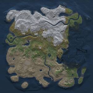 Thumbnail Rust Map: Procedural Map, Size: 4500, Seed: 13639, 16 Monuments