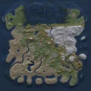 Thumbnail Rust Map: Procedural Map, Size: 4500, Seed: 724640642, 16 Monuments