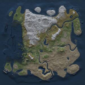 Thumbnail Rust Map: Procedural Map, Size: 4250, Seed: 430432, 16 Monuments
