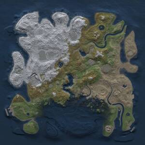 Thumbnail Rust Map: Procedural Map, Size: 4000, Seed: 1709616779, 14 Monuments
