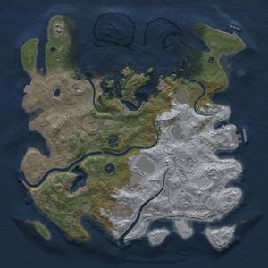 Thumbnail Rust Map: Procedural Map, Size: 4000, Seed: 705202600, 15 Monuments