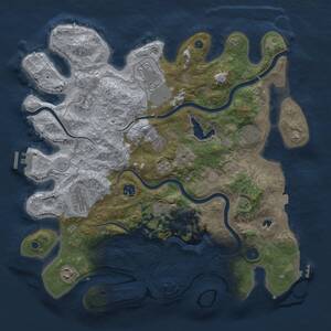 Thumbnail Rust Map: Procedural Map, Size: 4000, Seed: 1703607312, 15 Monuments