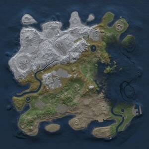 Thumbnail Rust Map: Procedural Map, Size: 3500, Seed: 521912876, 15 Monuments