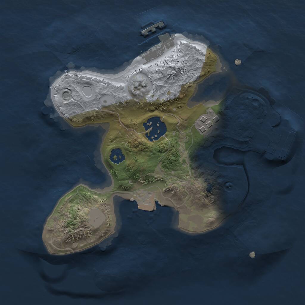 Rust Map: Procedural Map, Size: 2000, Seed: 67502040, 5 Monuments