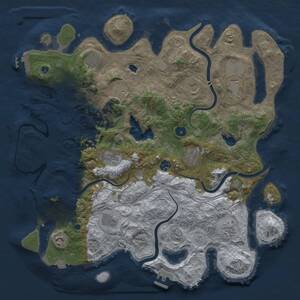 Thumbnail Rust Map: Procedural Map, Size: 4250, Seed: 1377131395, 17 Monuments