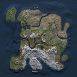 Thumbnail Rust Map: Procedural Map, Size: 3000, Seed: 616715076, 12 Monuments