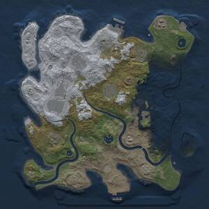 Thumbnail Rust Map: Procedural Map, Size: 3500, Seed: 680494754, 15 Monuments