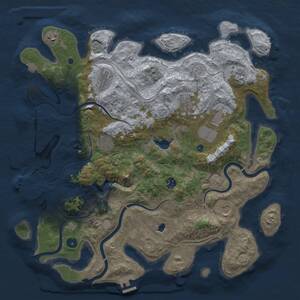 Thumbnail Rust Map: Procedural Map, Size: 4250, Seed: 951512842, 15 Monuments