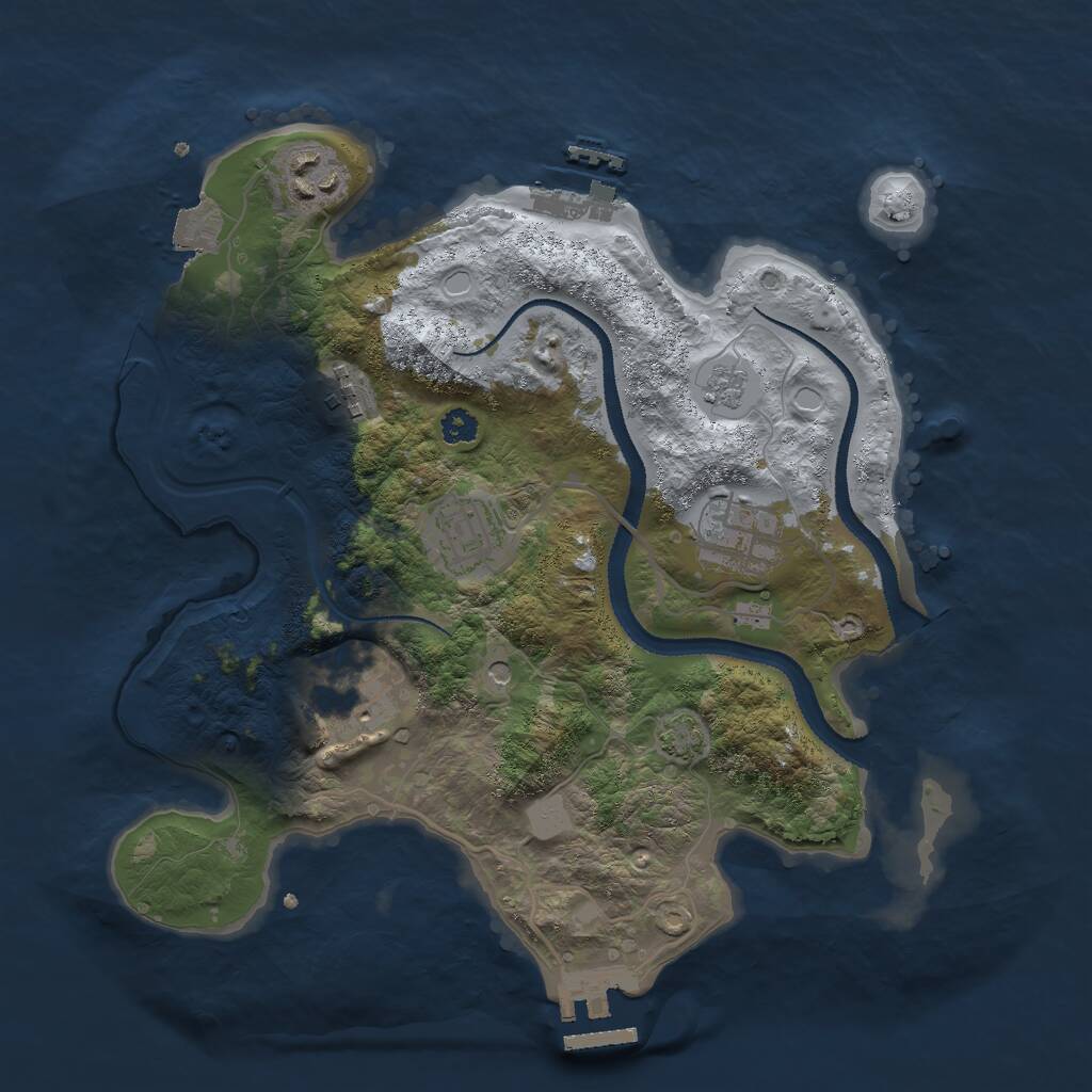 Rust Map: Procedural Map, Size: 3000, Seed: 82384, 11 Monuments