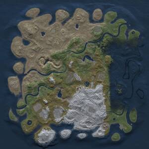 Thumbnail Rust Map: Procedural Map, Size: 4500, Seed: 1390024070, 16 Monuments