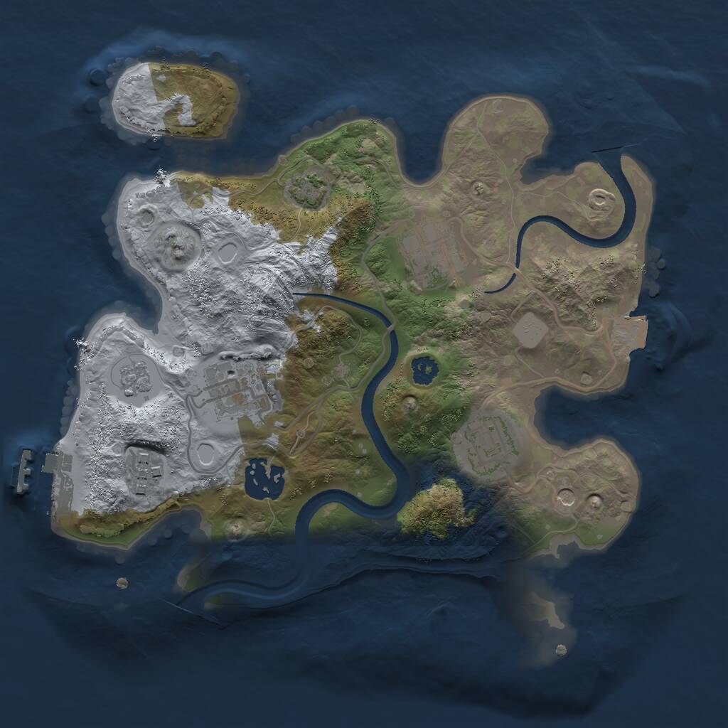Rust Map: Procedural Map, Size: 2600, Seed: 752167, 10 Monuments