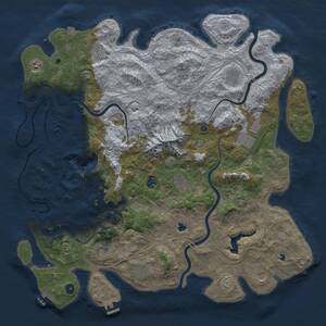 Thumbnail Rust Map: Procedural Map, Size: 5000, Seed: 1644460841, 17 Monuments