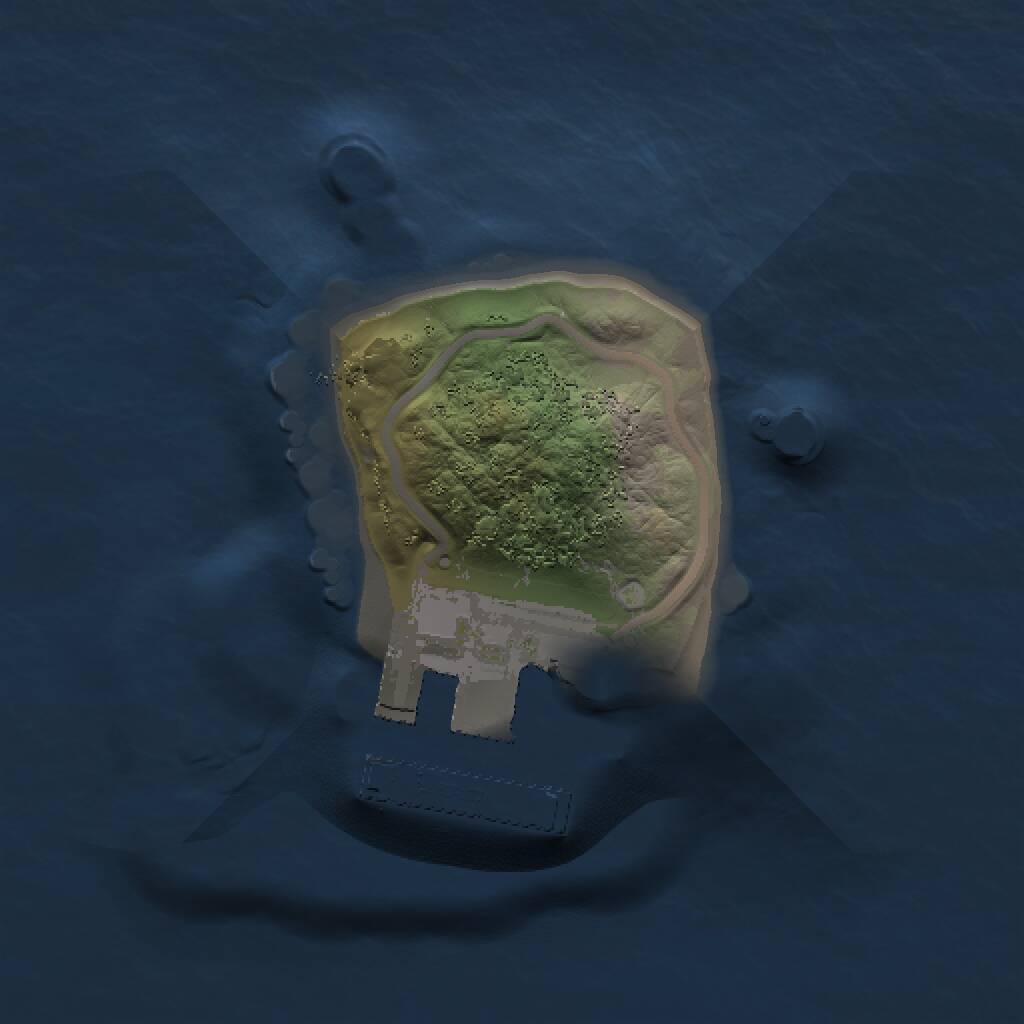 Rust Map: Procedural Map, Size: 1000, Seed: 2083549717, 2 Monuments