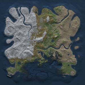 Thumbnail Rust Map: Procedural Map, Size: 4350, Seed: 489135868, 17 Monuments