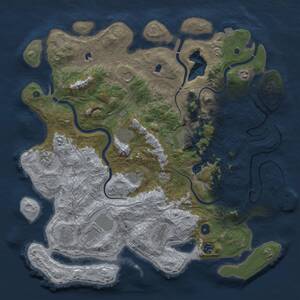 Thumbnail Rust Map: Procedural Map, Size: 4500, Seed: 900724420, 16 Monuments