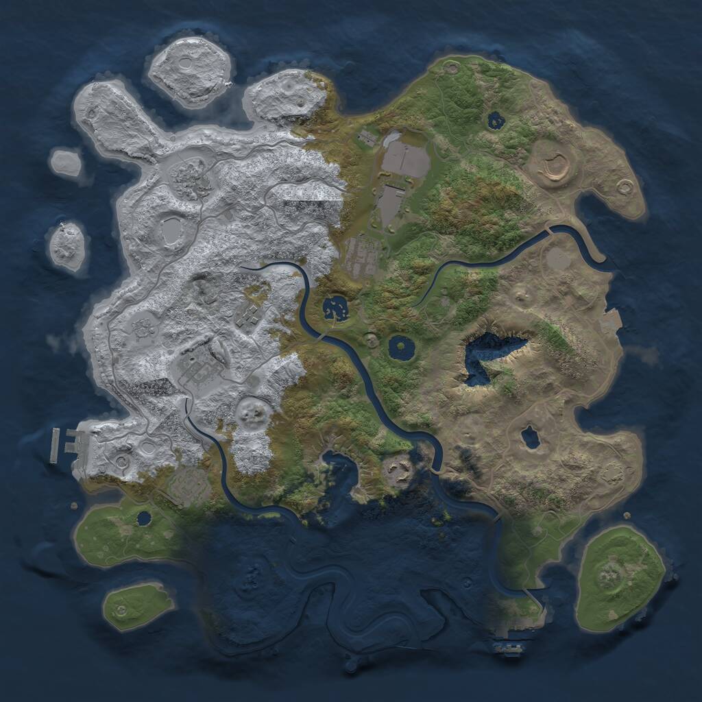 Rust Map: Procedural Map, Size: 4000, Seed: 2011534103, 15 Monuments