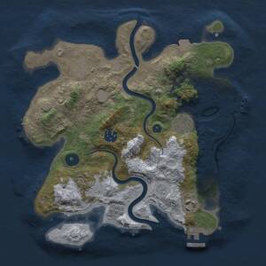 Thumbnail Rust Map: Procedural Map, Size: 3000, Seed: 77889955, 12 Monuments