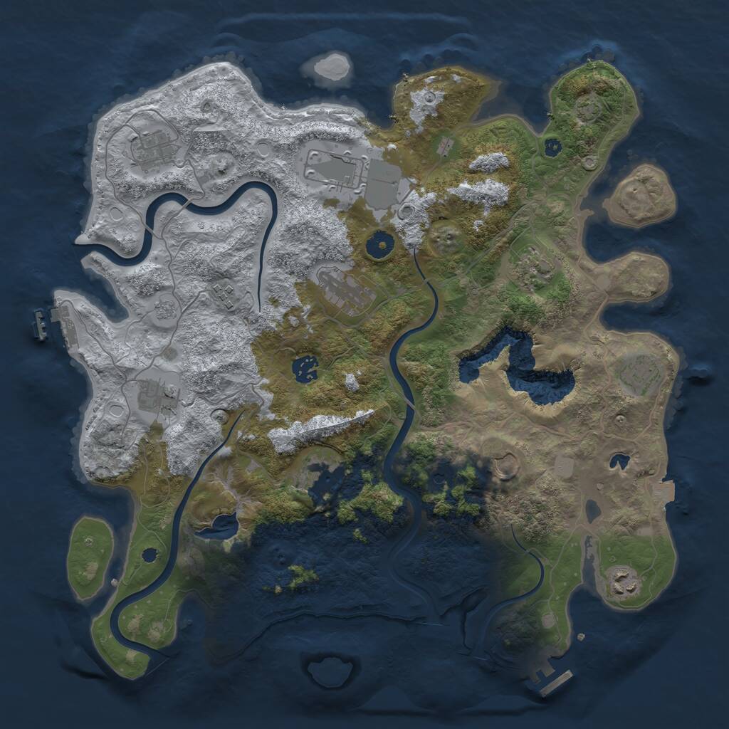 Rust Map: Procedural Map, Size: 4000, Seed: 1748778664, 17 Monuments