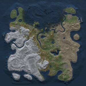 Thumbnail Rust Map: Procedural Map, Size: 4000, Seed: 897460843, 16 Monuments