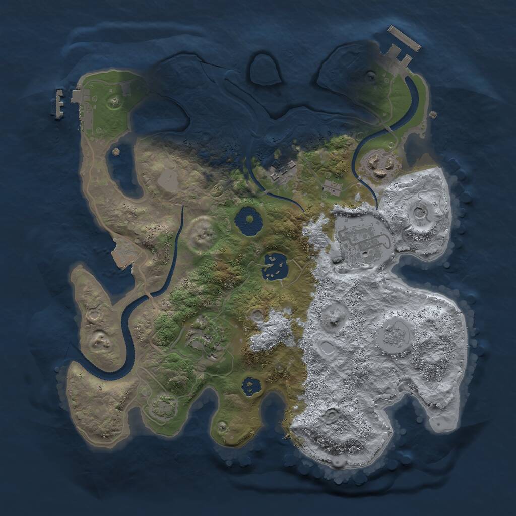 Rust Map: Procedural Map, Size: 2800, Seed: 564768799, 11 Monuments