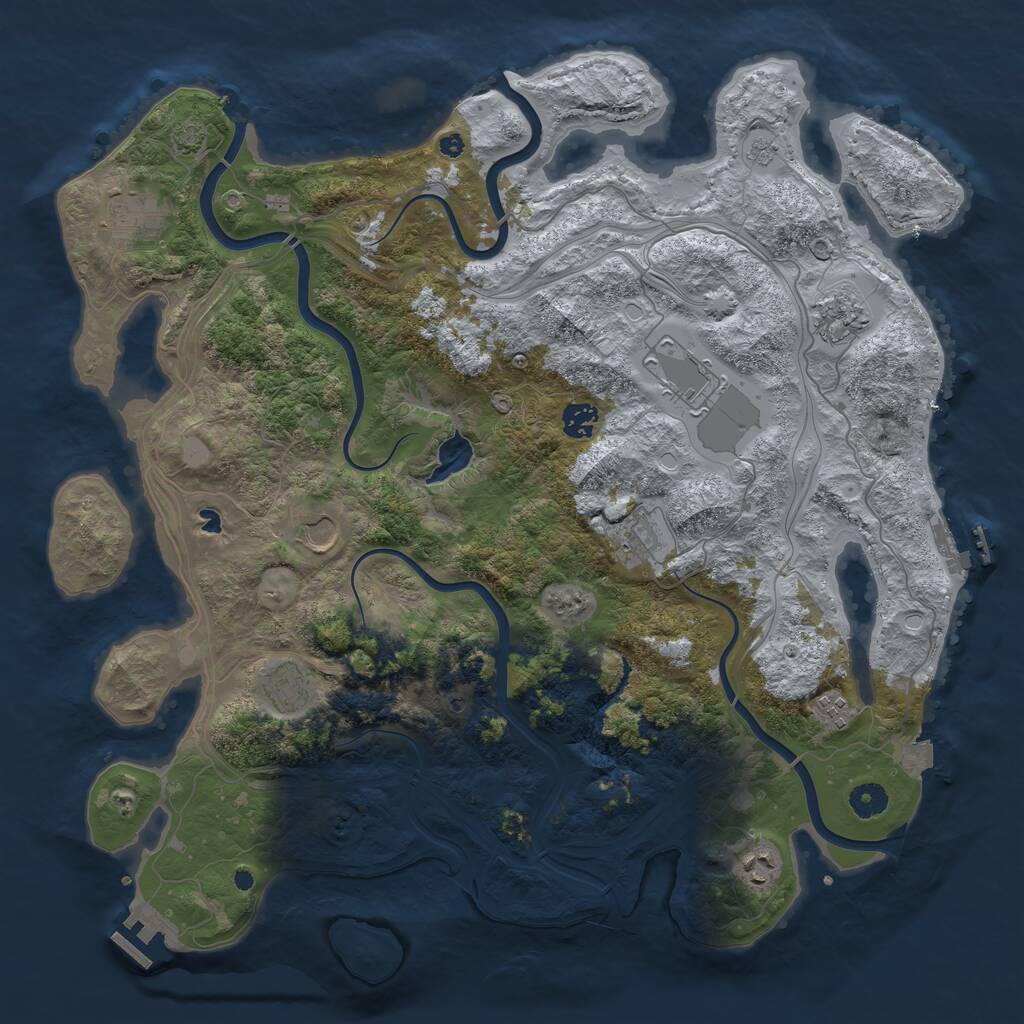 Rust Map: Procedural Map, Size: 4250, Seed: 7052026, 15 Monuments