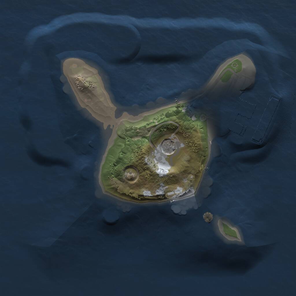 Rust Map: Procedural Map, Size: 1200, Seed: 426553496, 3 Monuments