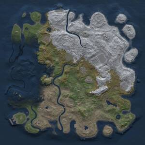 Thumbnail Rust Map: Procedural Map, Size: 4500, Seed: 1175731166, 16 Monuments