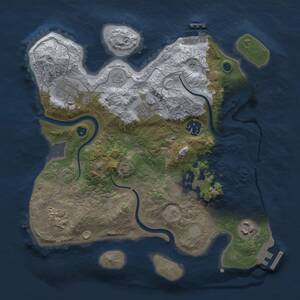 Thumbnail Rust Map: Procedural Map, Size: 3000, Seed: 1950453865, 12 Monuments