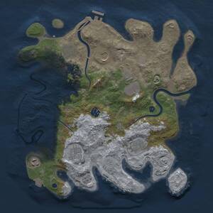 Thumbnail Rust Map: Procedural Map, Size: 3548, Seed: 212821681, 13 Monuments