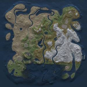 Thumbnail Rust Map: Procedural Map, Size: 4250, Seed: 75639, 15 Monuments