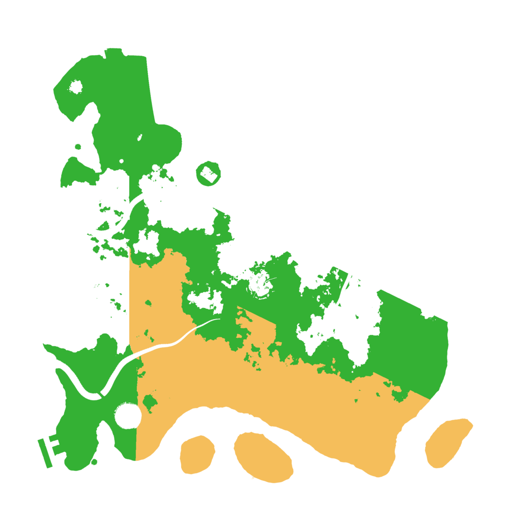 Biome Rust Map: Procedural Map, Size: 3500, Seed: 46590