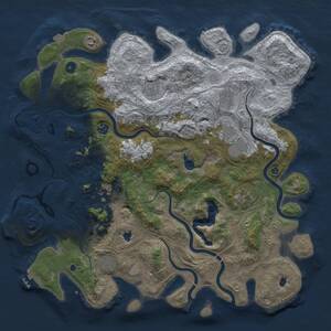 Thumbnail Rust Map: Procedural Map, Size: 4500, Seed: 1727130817, 15 Monuments
