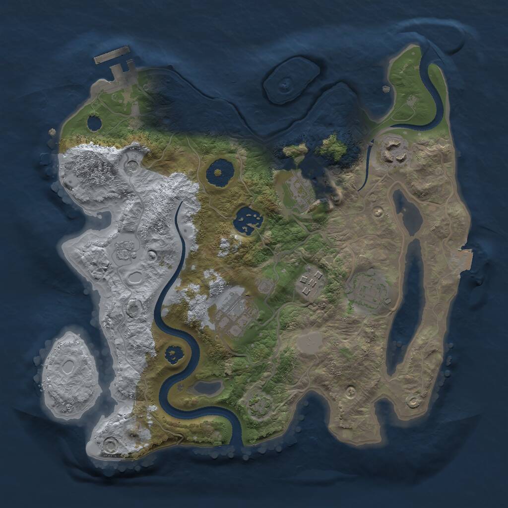 Rust Map: Procedural Map, Size: 2800, Seed: 300, 11 Monuments