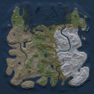 Thumbnail Rust Map: Procedural Map, Size: 4500, Seed: 563733881, 17 Monuments