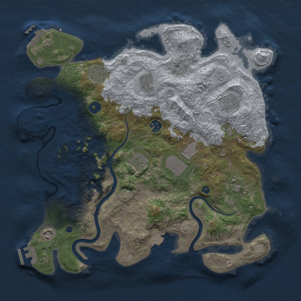 Rust Map: Procedural Map, Size: 3777, Seed: 202406, 15 Monuments