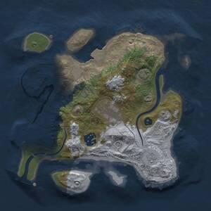 Thumbnail Rust Map: Procedural Map, Size: 2500, Seed: 1292001668, 7 Monuments