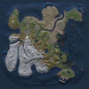Thumbnail Rust Map: Procedural Map, Size: 3000, Seed: 22313, 12 Monuments