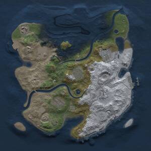 Thumbnail Rust Map: Procedural Map, Size: 3000, Seed: 2082357328, 12 Monuments