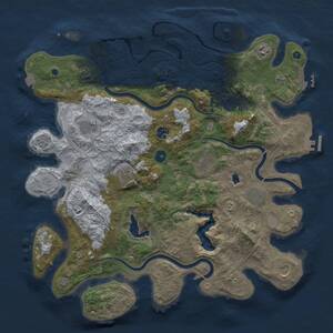 Thumbnail Rust Map: Procedural Map, Size: 4250, Seed: 13385689, 14 Monuments