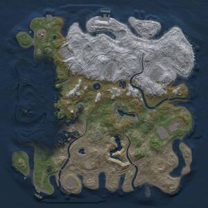 Thumbnail Rust Map: Procedural Map, Size: 4250, Seed: 564230127, 16 Monuments