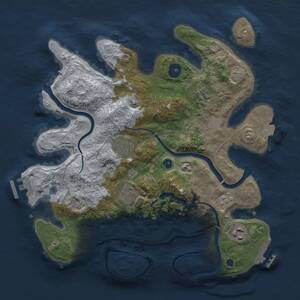 Thumbnail Rust Map: Procedural Map, Size: 3250, Seed: 1121220025, 10 Monuments