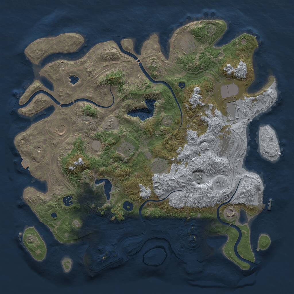 Rust Map: Procedural Map, Size: 4250, Seed: 109739653, 15 Monuments